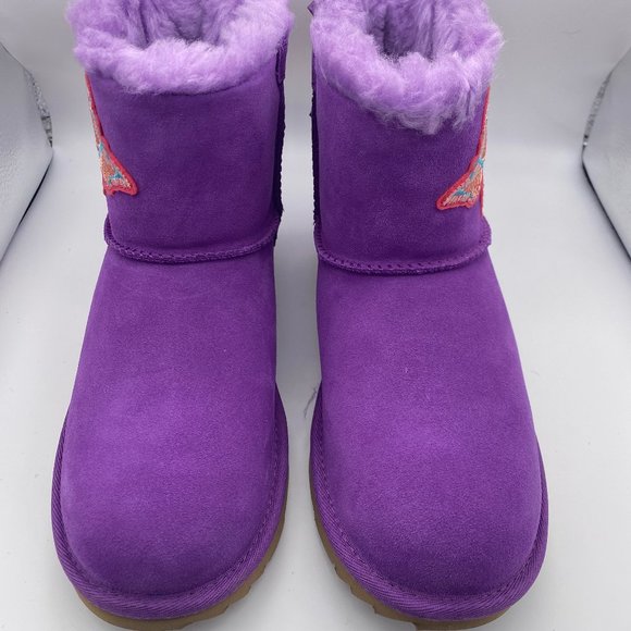 UGG Mini Bailey Bow II Boots Purple - Picture 2 of 4